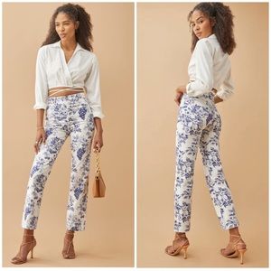 New Reformation Cynthia Toile High Rise Jeans